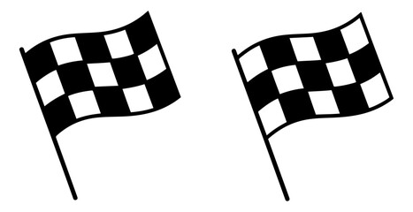 Naklejka premium checkered flag icon racing finish vector