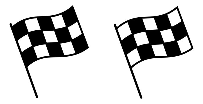 checkered flag icon racing finish vector