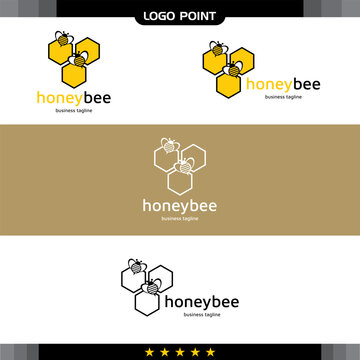 Honey Bee Logo in Vector