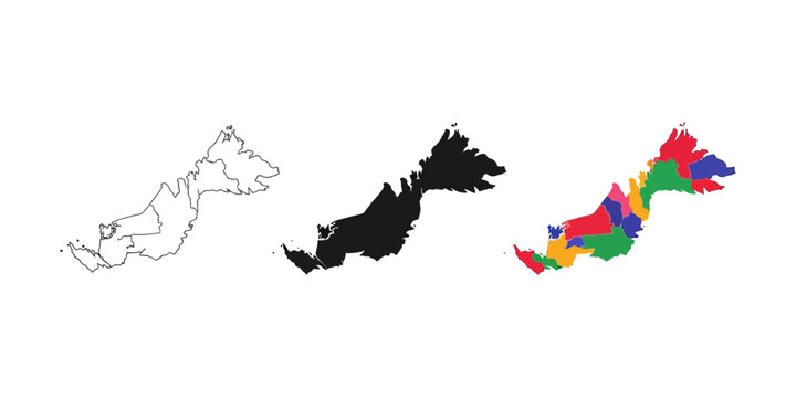 triple map layout of malaysia.