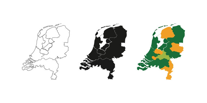 triple map layout of netherlan.