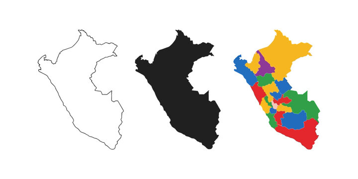triple map layout of peru.