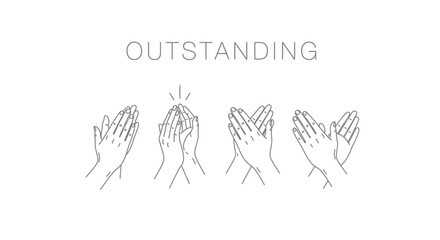 Fototapeta premium Hands together in prayer or praise.