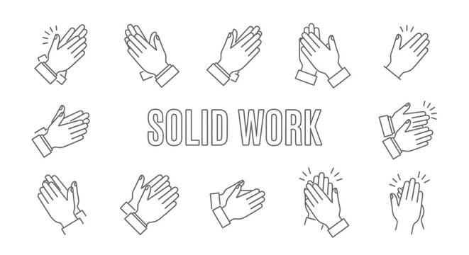 Hands gesturing in various motions.