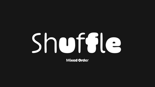 Shuffle Variable Font Animation