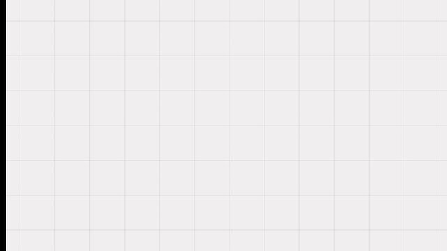 Simple grid lines divide a plain, light gray background. Black vertical bar frames the left side of the shot
