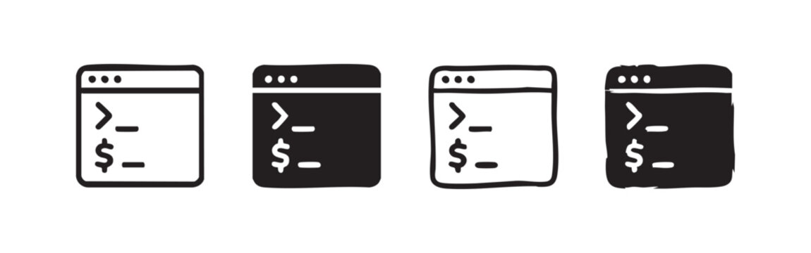 Command line interface icon, representing coding