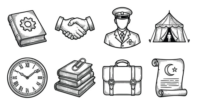Vintage Travel and Business Vector Illustration
