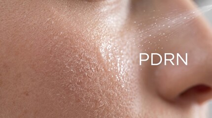 Fototapeta premium Rejuvenating pdrn skincare routine urban spa tutorial video bright ambiance close up skincare benefits