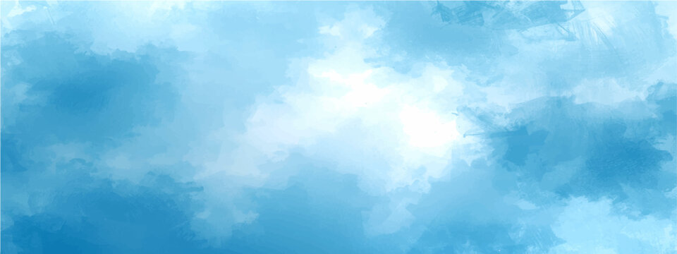 Vector Celestial symphony of ethereal clouds in a vibrant expanse, sky filled with tranquil azure hues and soft, wispy formations evokes serenity and boundless freedom.