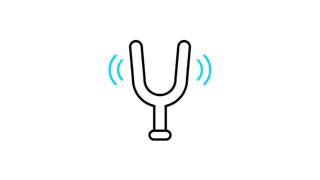Tunning Fork Animated Video Icon