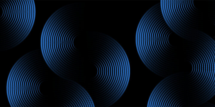 WiFi light effect, sound wave icons, radar signal concept. Blue wireless network glowing elements, neon echo or scan effect. Vector illustration.