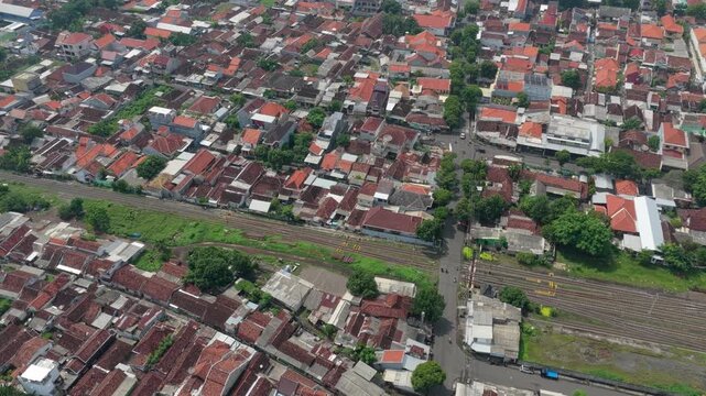 Aerial view of probolinggo city in east java indonesia
