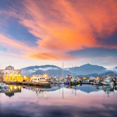 Unbelivable sunset view of Boats in Beautiful Marina of Villasimius. © pilat666
