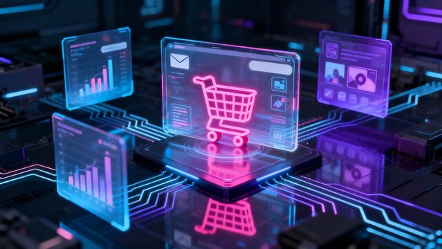 Omnichannel technology in online retail business multichannel marketing across social media, digital payment platforms, e-commerce integration and seamless customer experience global digital commerce