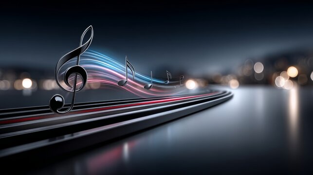 Melody flows along a path of rhythm in a vibrant soundscape