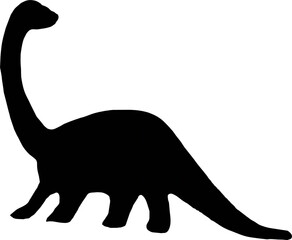 Dinosaur silhouette graphic representing prehistoric animal on transparent background © Floren Horcajo