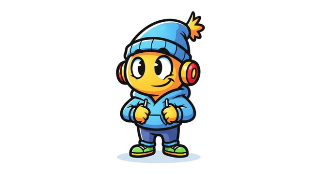 cartoon illustration of a man holding an egg