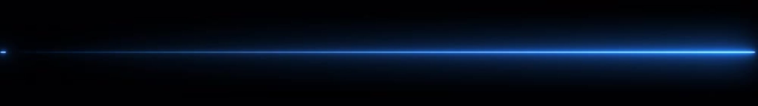 Abstract blue light streak moving horizontally across a dark background in seamless loop motion graphic animation.