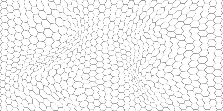 Fishing or soccer net. Repeated hexagon pattern. Black wired mesh texture isolated on white background.