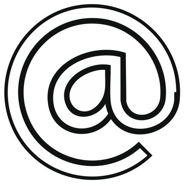 At symbol illustration digital communication internet mail icon graphic symbol