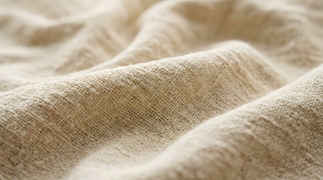 Close-up view of a natural bamboo fiber fabric texture