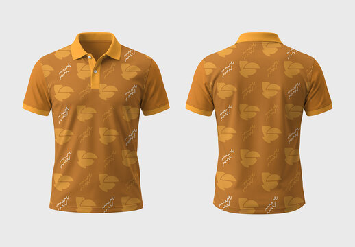 Abstract Pattern Minimal Polo T Shirt Design