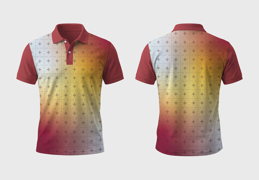 Gradient Pattern Polo T Shirt Design