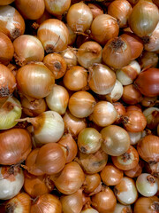 Obraz premium Healthy onions. Onions for cooking. Food photography.
