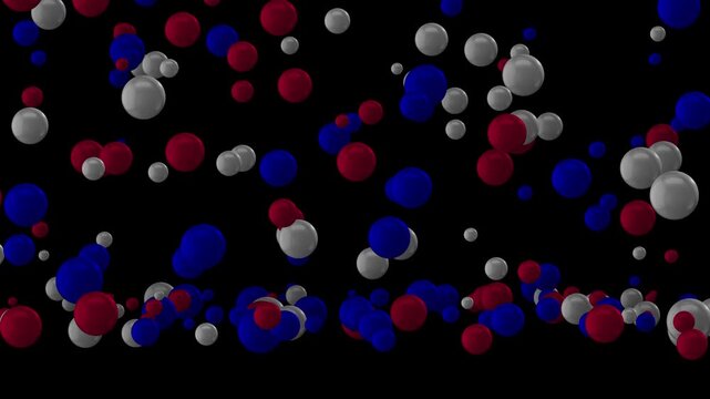 July 4 Independence Day Red White and Blue Patriotic Bouncing Balls
