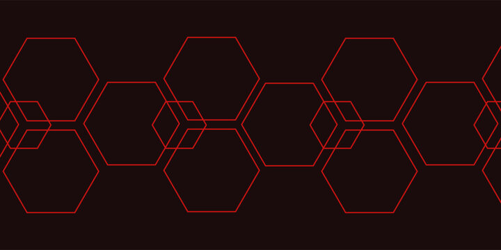 Dark red hexagon shape abstract futuristic background,eps.10