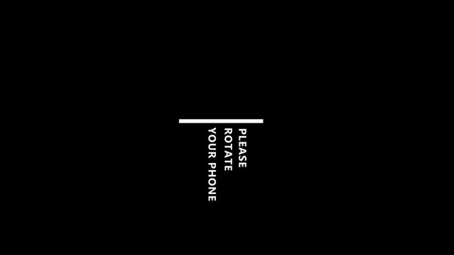 Please rotate your phone graphic instruction for vertical video viewing horizontal orientation. Rotate phone instruction .