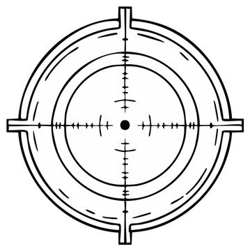 Optical crosshair reticle for aiming with precision and accuracy in targeting systems