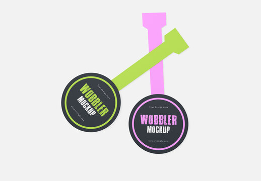 Round Shelf Wobbler Mockup