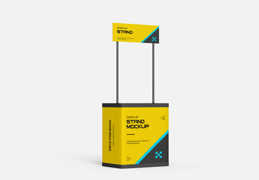 Exhibition Promotion Counter Booth Display Stand Mockup
