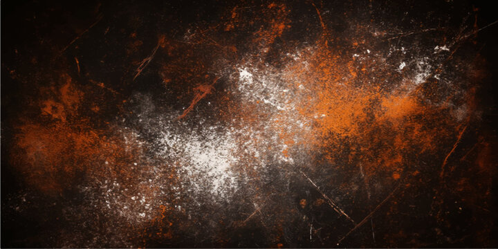 An old rusty metal surface textured with a glowing nebula and deep space stars creates a cosmic science fiction fantasy