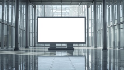 Fototapeta premium modern interior with blank billboard.