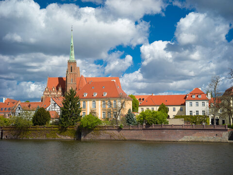 Wroclaw, Poland, 24th April 2026, Cathedral of St. John the Baptist in Ostrow Tumski during daytime