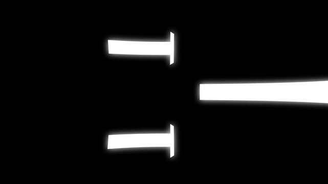 Three bright white arrows with a subtle glowing effect pointing to the right against a deep black background, symbolizing direction, progress, movement, and a clear path forward in a minimalist and