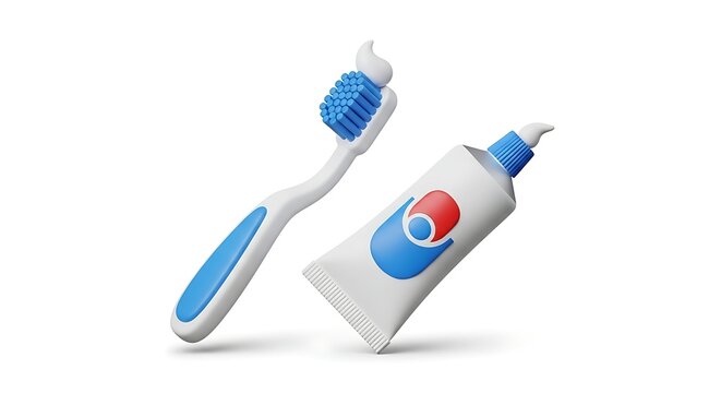 Dental Hygiene Essentials - Toothbrush and Toothpaste for Oral Care.