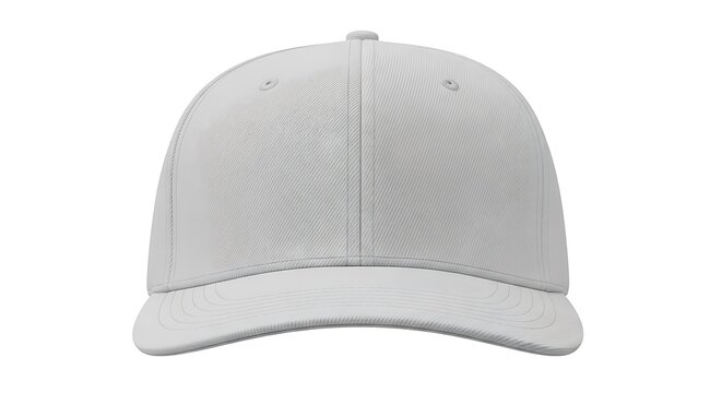 Blank white baseball cap isolated on white background