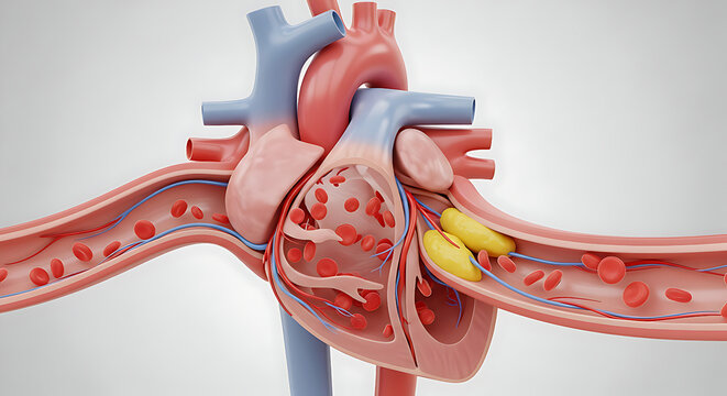 Scientific Visualization of Blood Flow in Heart with Arterial Blockage