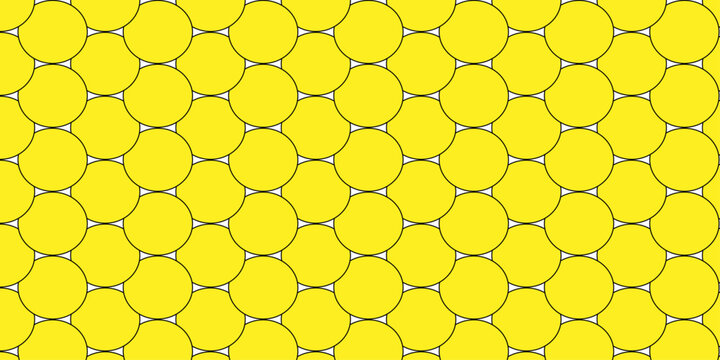 Yellow honeycomb pattern with black outlines a repeating tessellation design on a solid yellow background high quality professional detailed modern elegant