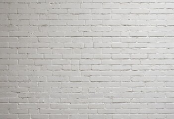 Fototapeta premium Clean White Weathered Brick Wall with Minimalist Texture