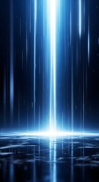 4k cinematic light beam shining through dark water surface slow motion footage