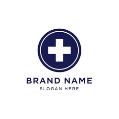 Obraz premium Medical Cross Symbol Logo Design for Healthcare.