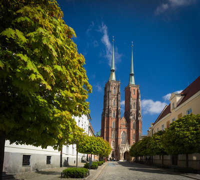 Wroclaw, Poland, 24th April 2026, Cathedral of St. John the Baptist in Ostrow Tumski during daytime