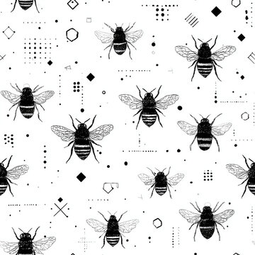 seamless pattern with insects