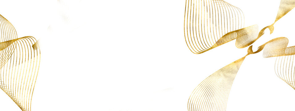 Brush line, set in Japanese style, with gold writing. Line Golden stroke, line gold sparkle splatter banner. Gold sparkle splatter brush golden luxury. PNG isolated. Premium design,wedding,flyer.