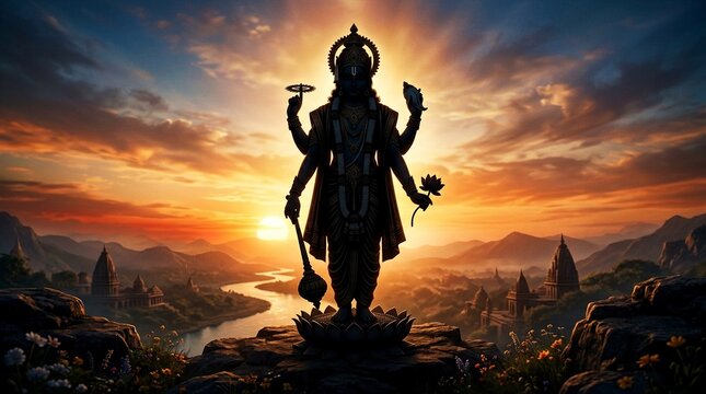 Lord Shri Narayana. Lord Vishnu